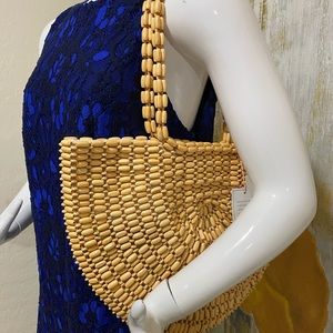 Rachel Ashwell wooden beaded tote